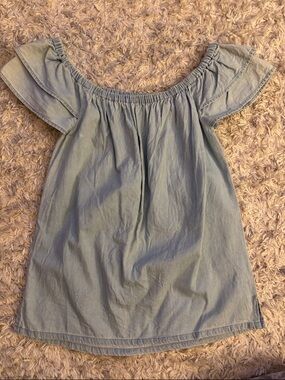 Light Blue Off-Shoulder Women's Top